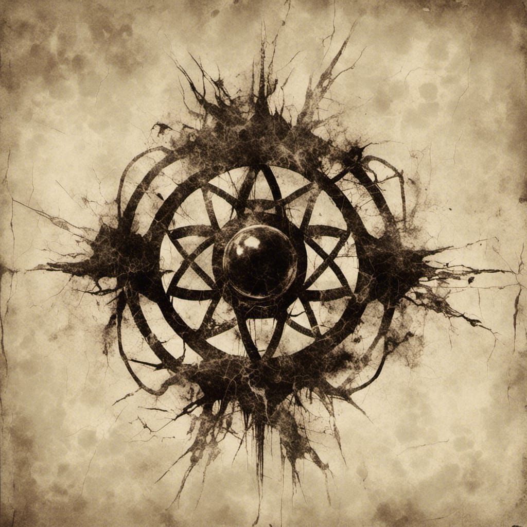 Macabre Atom Symbol of Science and Innovation