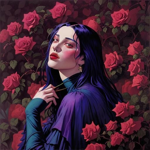 Woman in Roses: Fauvist Art in Unreal Engine