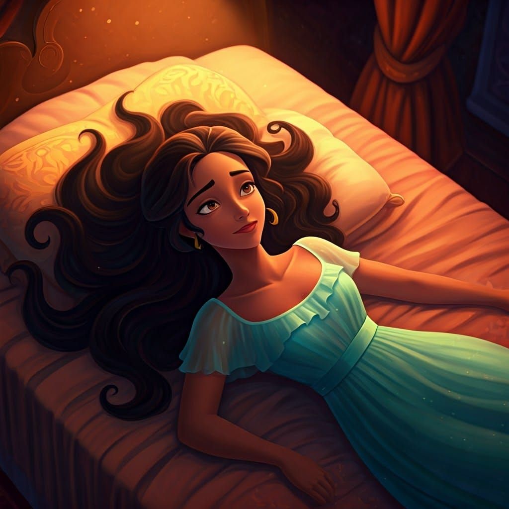 Elena of Avalor Resting, Disney Animation Style