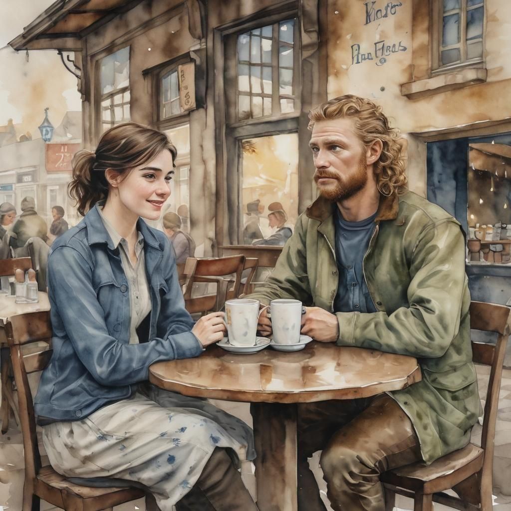 Smiling Female Ranger in Watercolour Style