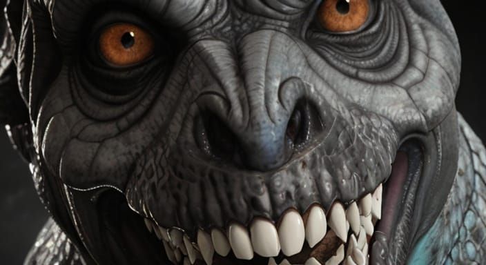 Ethereal Mosasaur Emerges from Primordial Depths in Cyberpun...