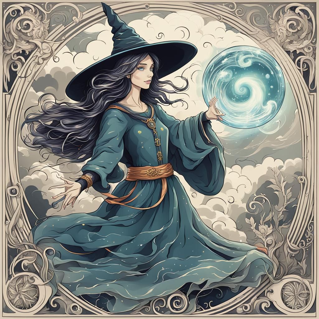 Enchanting Witch Creates Magical World