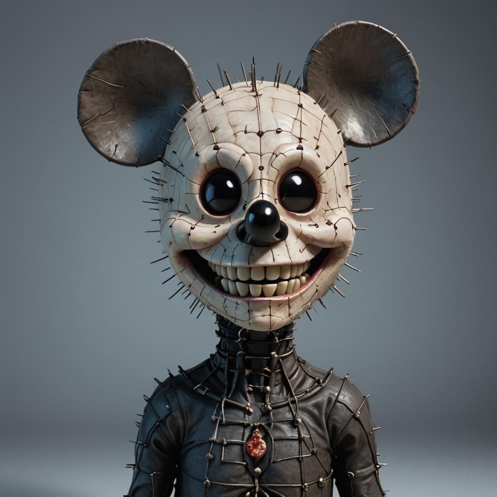 Pinhead Mickey Mouse from Disney/ Hellraiser franchises.