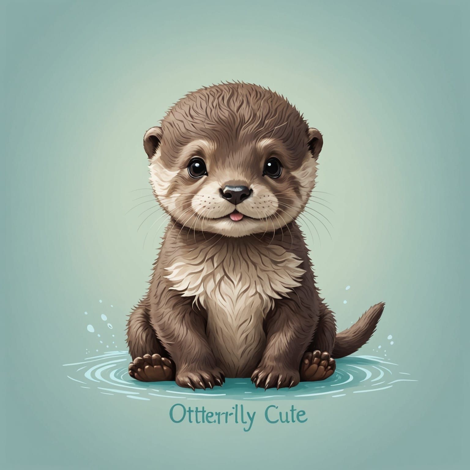 Pastel Baby Otter: An Adorable AI-Generated Image