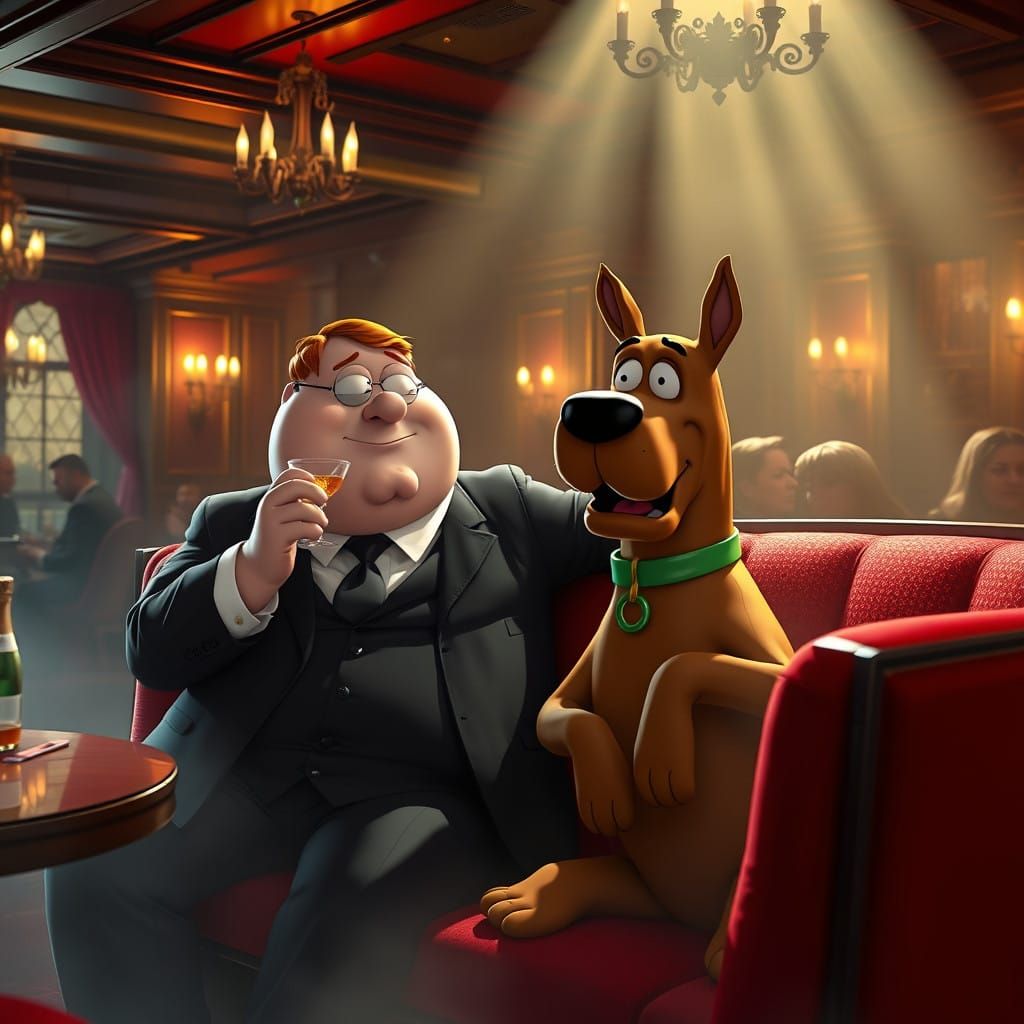 Epic Gentlemen's Club Scene: Peter Griffin and Scooby Doo in...