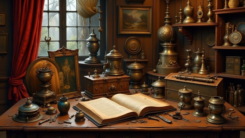 Cozy Study in 19th Century Romanticism Style