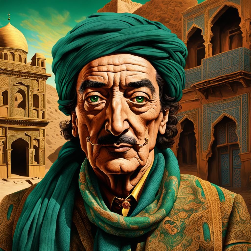 Surreal Portrait: Salvador Dali in Afghanistan