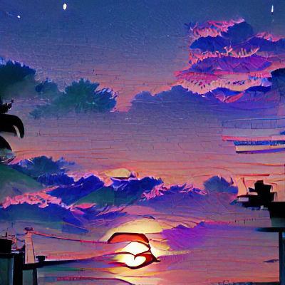 Peaceful Moonlight Night Landscape