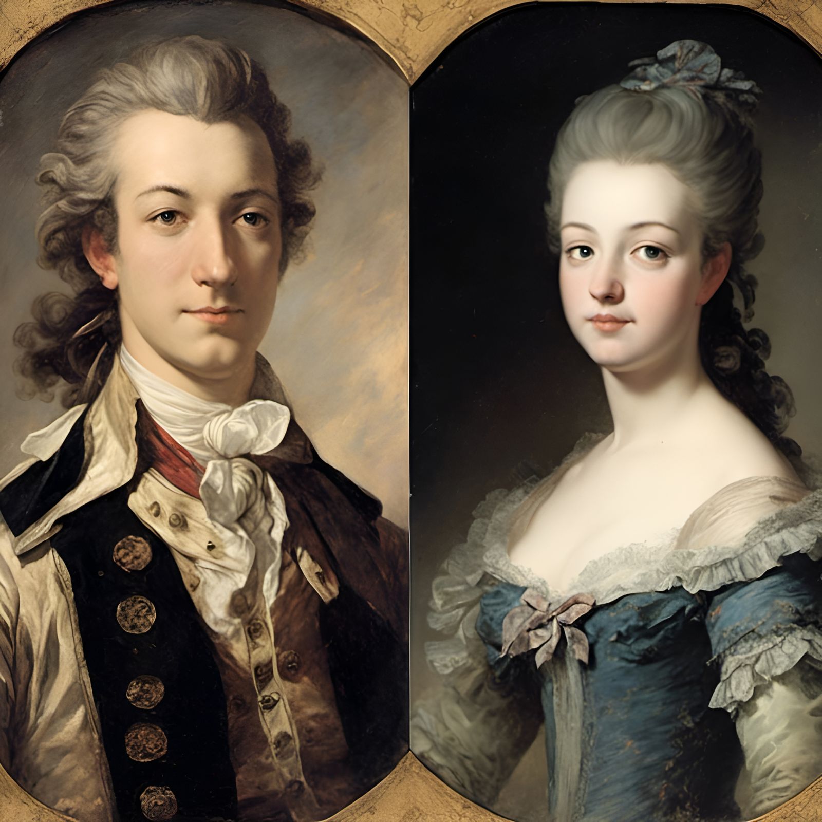 Painting: Louis 16th married Marie Antoinette on 16th of May, 1770. He was 15 years old and she was 14. Sadly, for them,...