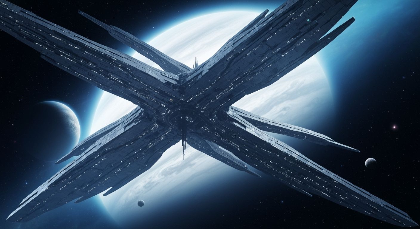 Sci-Fi Orbital Station Concept Art