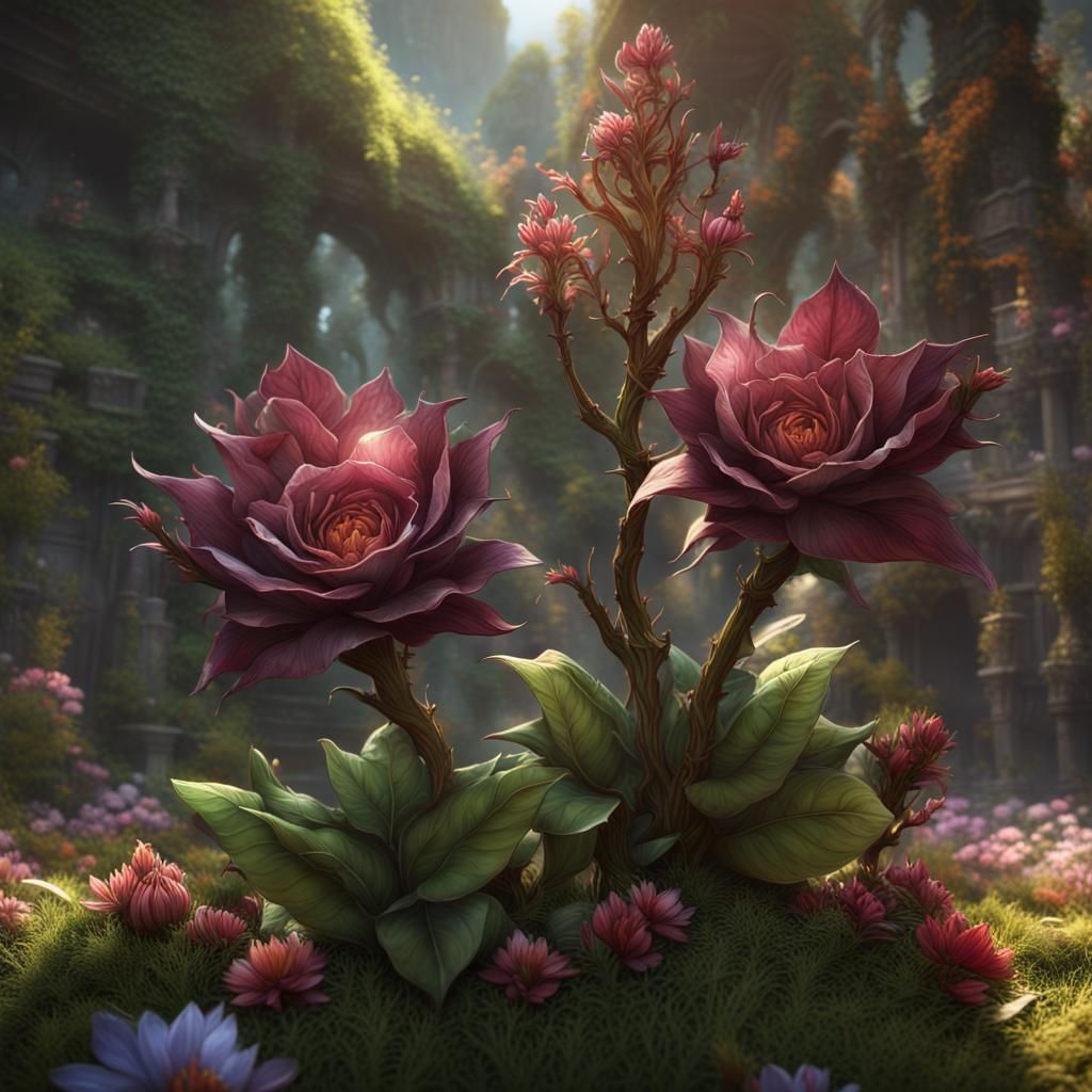 Glorification of Flowering Plants: Detailed Matte Painting