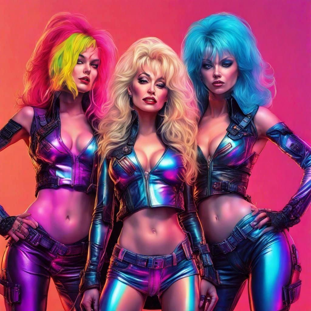 Cyberpunk Charlie's Angels: Debbie Harry Inspired