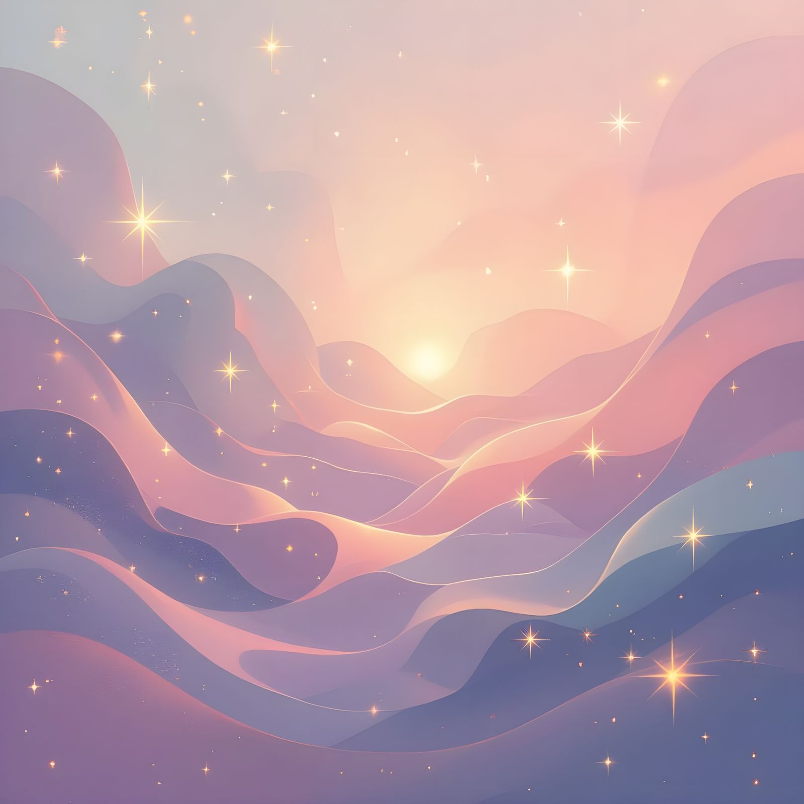 Dreamy Pastel Starry Sky with Ethereal Atmosphere