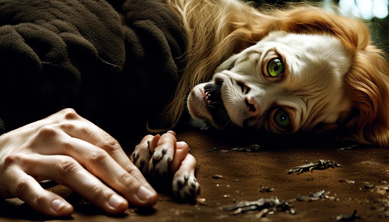 Horrific Transformation: Woman Morphing into a Dog