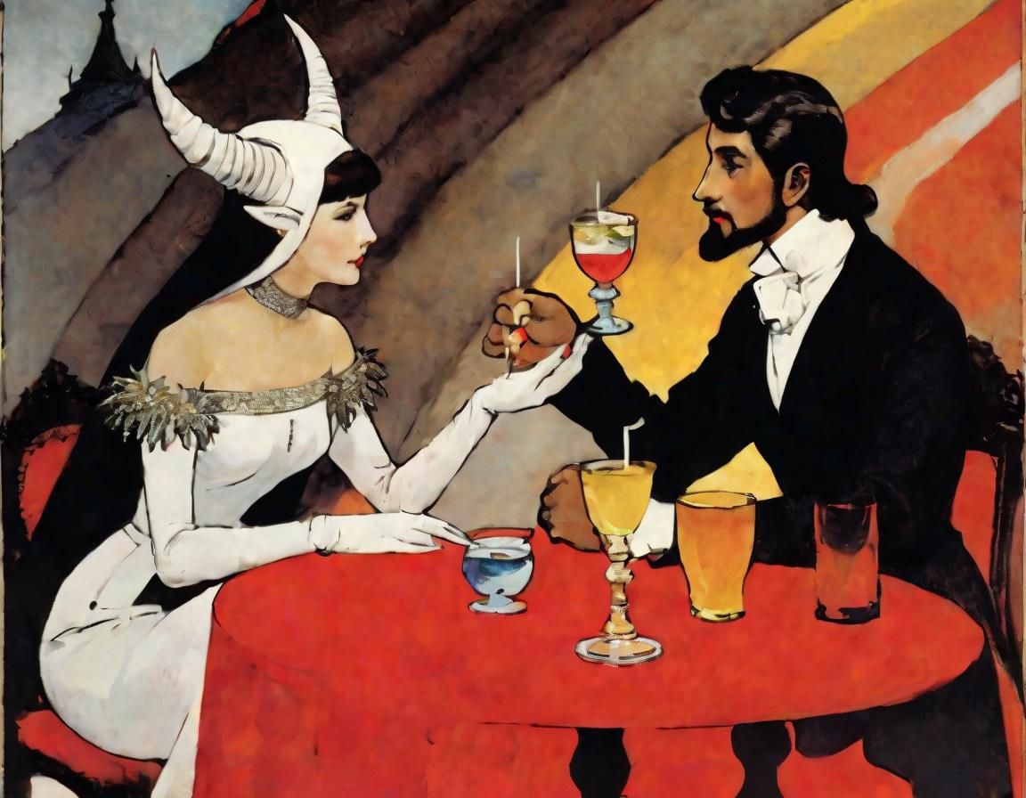 Demons Discussing Diplomacy: Degas-Inspired Impressionism