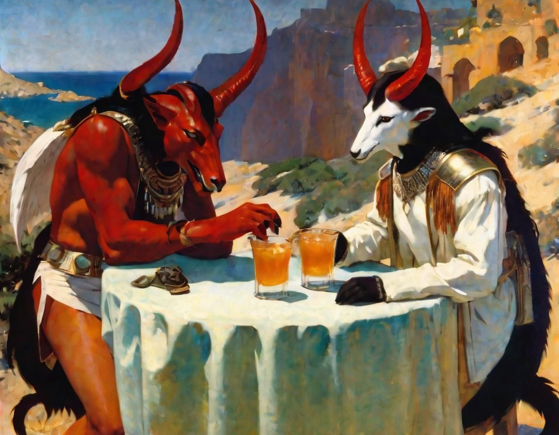 Daemons Discussing Destiny as a Degas Painting