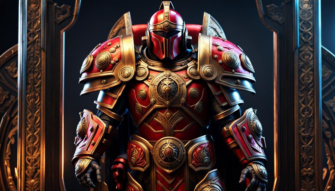 Futuristic Roman Centurion Space Marine in Armor