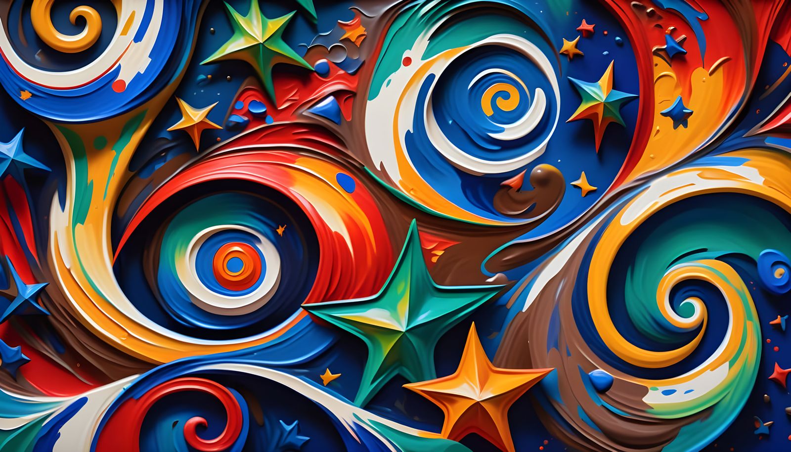 Cosmic Maelstroms in Abstract Expressionist Splendor