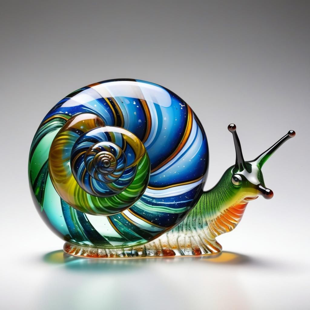 Elegant Glass Snail Sculpture