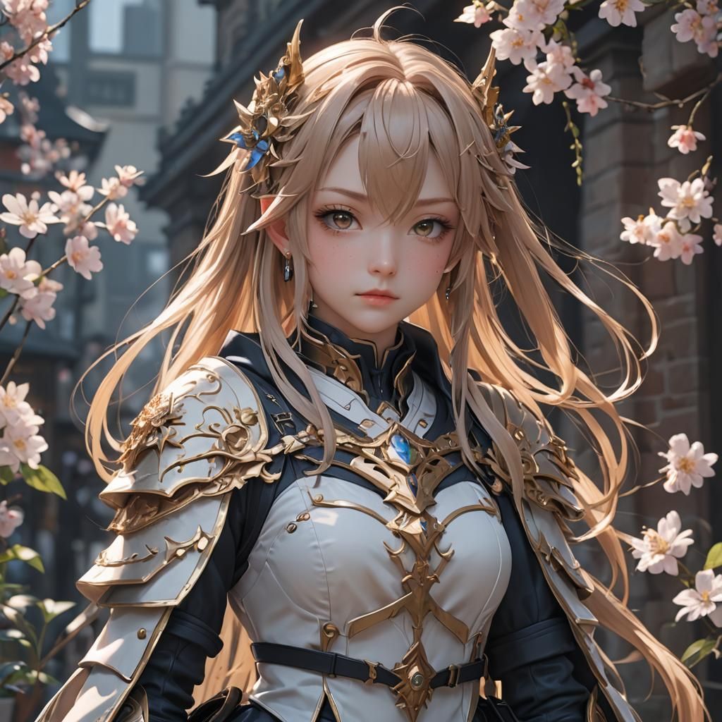 Detailed 3D Anime Art Inspired by WLOP