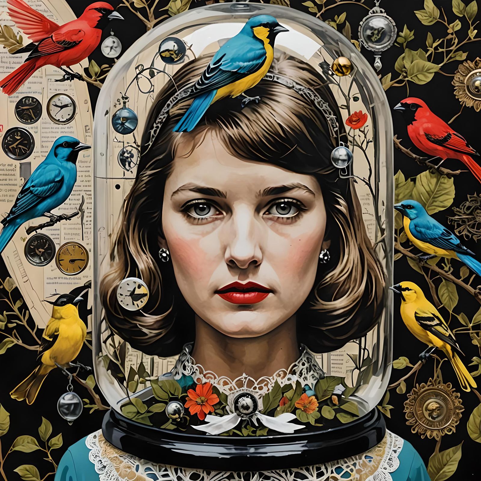 Book Cover Collage for “The Bell Jar” by Sylvia Plath