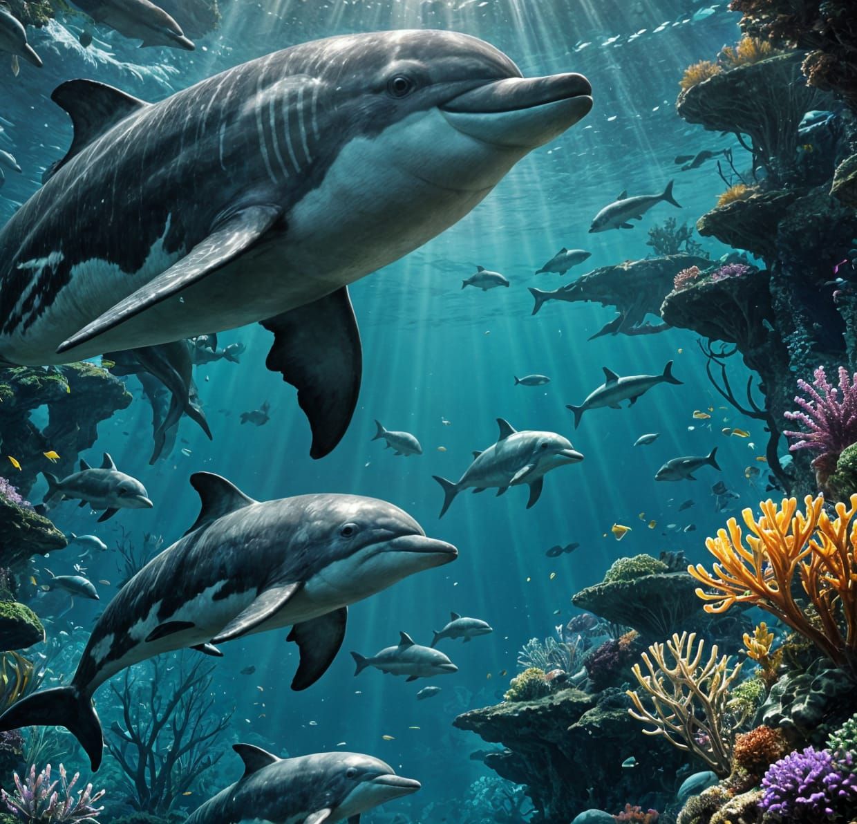 Underwater Train Journey: A Sci-Fi Seascape