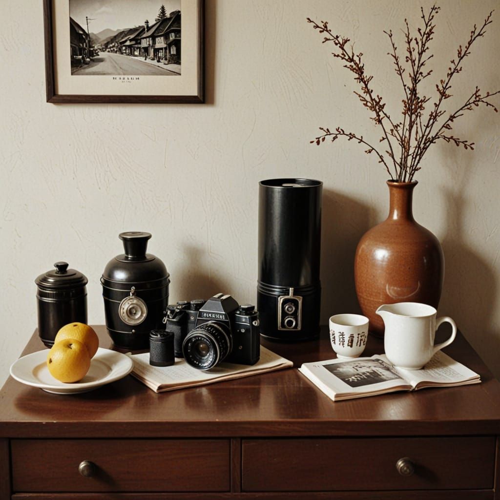 Western Chic Home Still Life in Film Noir Style