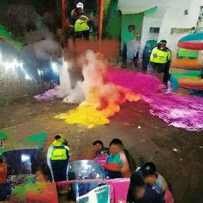 Explosion of Colors in an Erotic Party