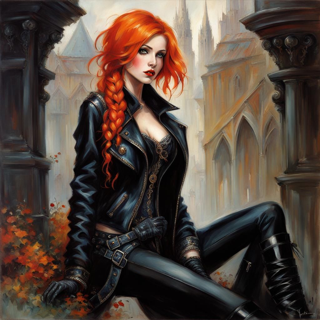 beautiful woman with red hair