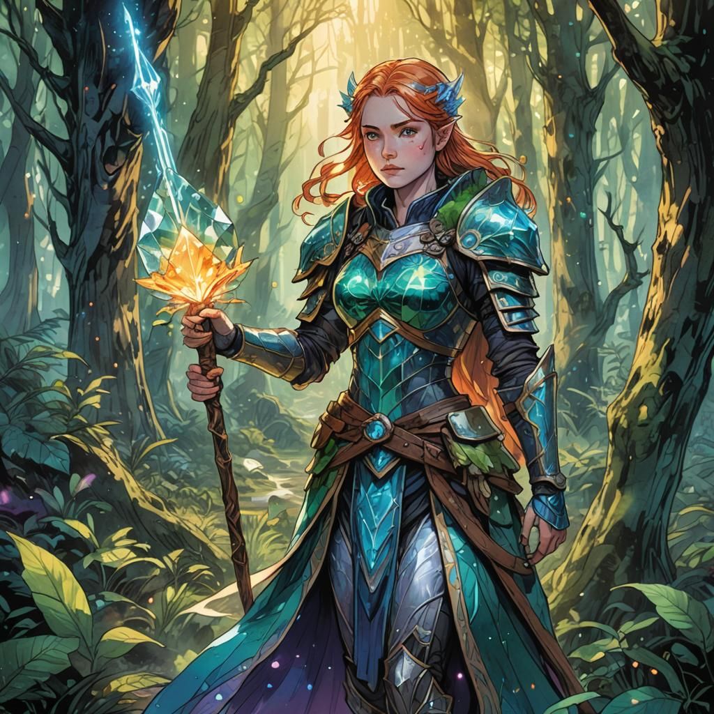 Aisling in Enchanted Forest: Fantasy Concept Art