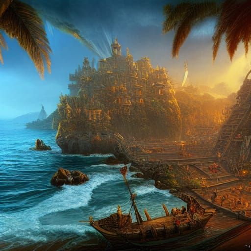 Fantastical Treasure Island Concept Art in Unreal Engine