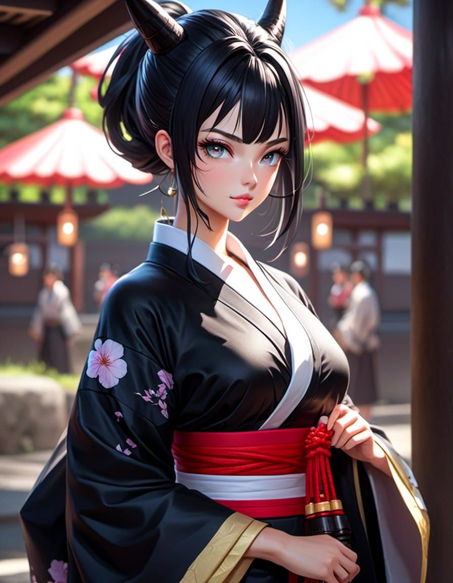 Demon Slayer Portrait in 16k Resolution