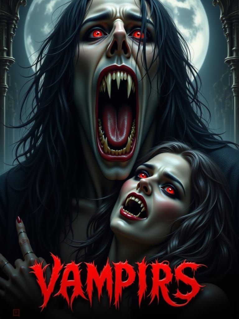 Gothic Vampire Movie Poster: Evil Bite