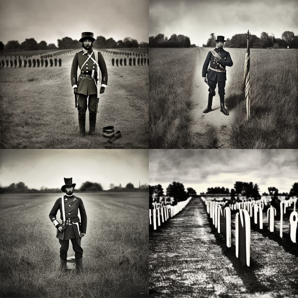 Civil War Soldier Portrait in Ambient Light