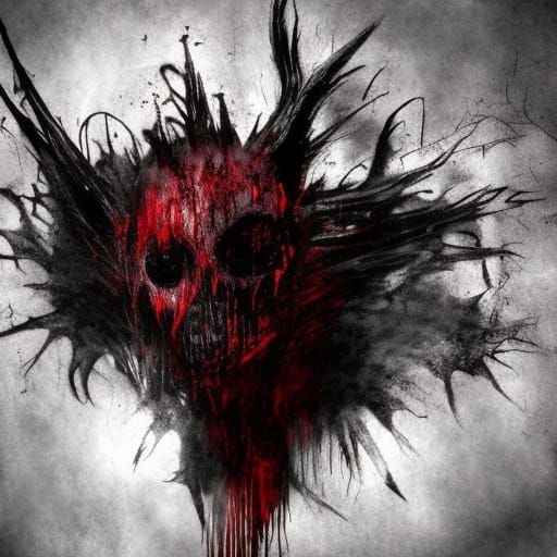 Undead Wolf of Nightmares in Horror Painting Style