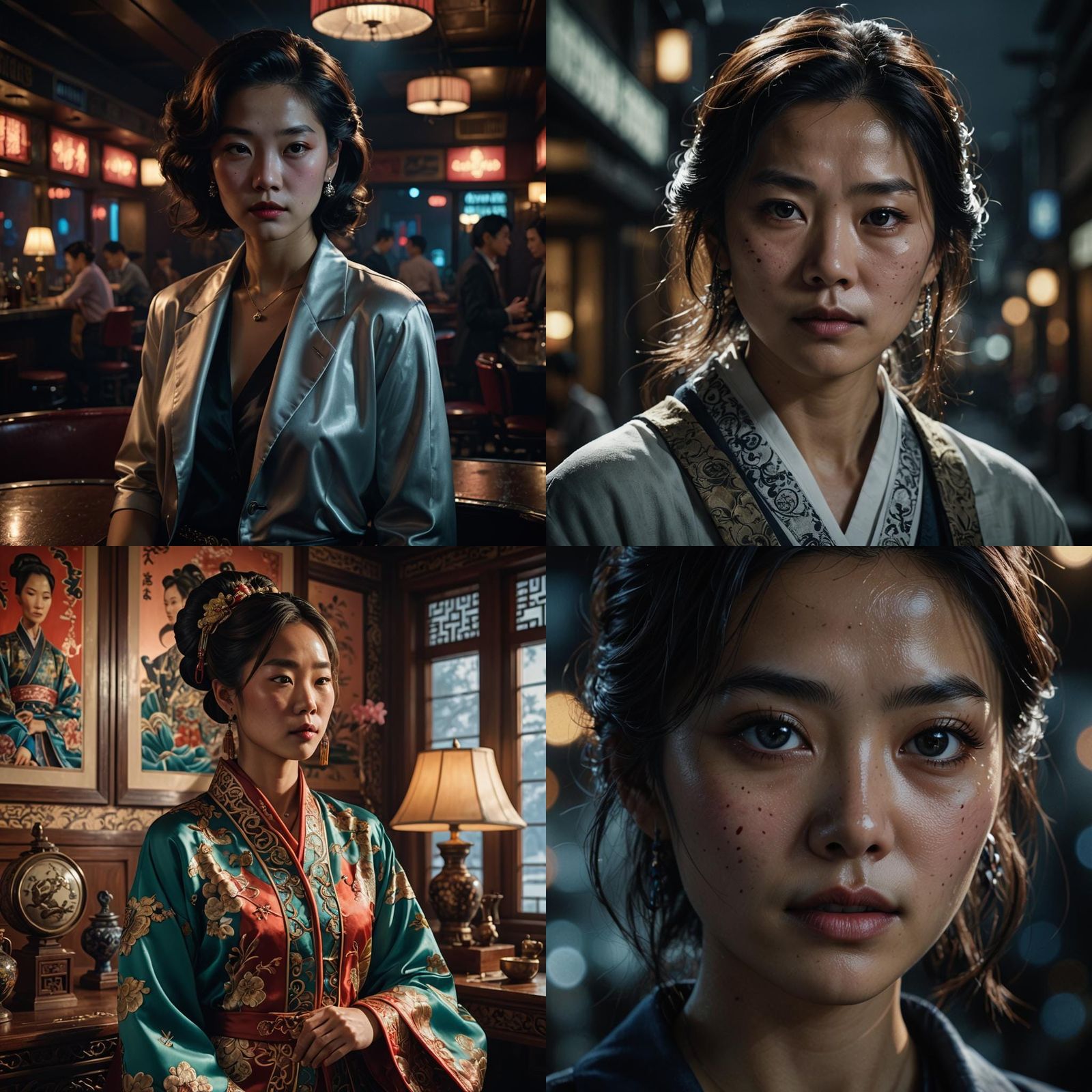 May Law Koon-Lan as Lulu Kim in Hyperrealistic Style