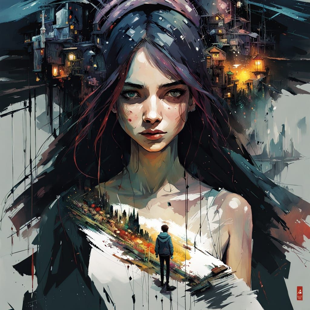 Surreal Textile Art Landscape in Mixed Media