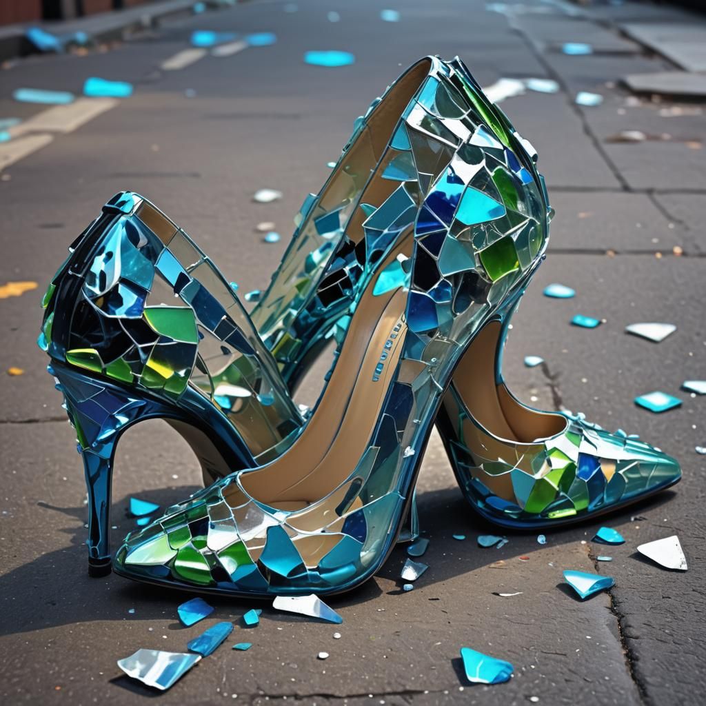 Cinderella's Slipper: Graffiti Art in City Street