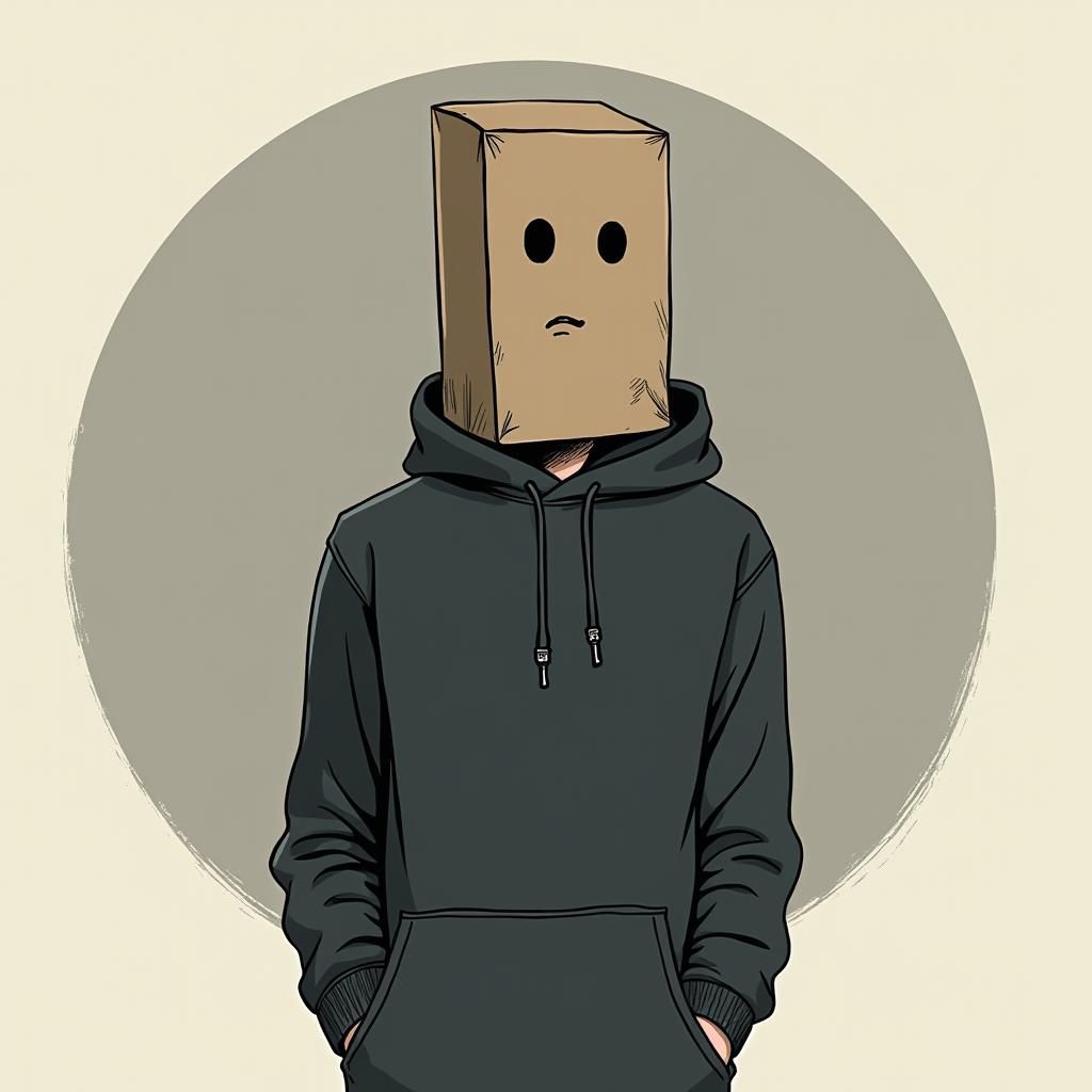 Mysterious Figure in Brown Paper Bag