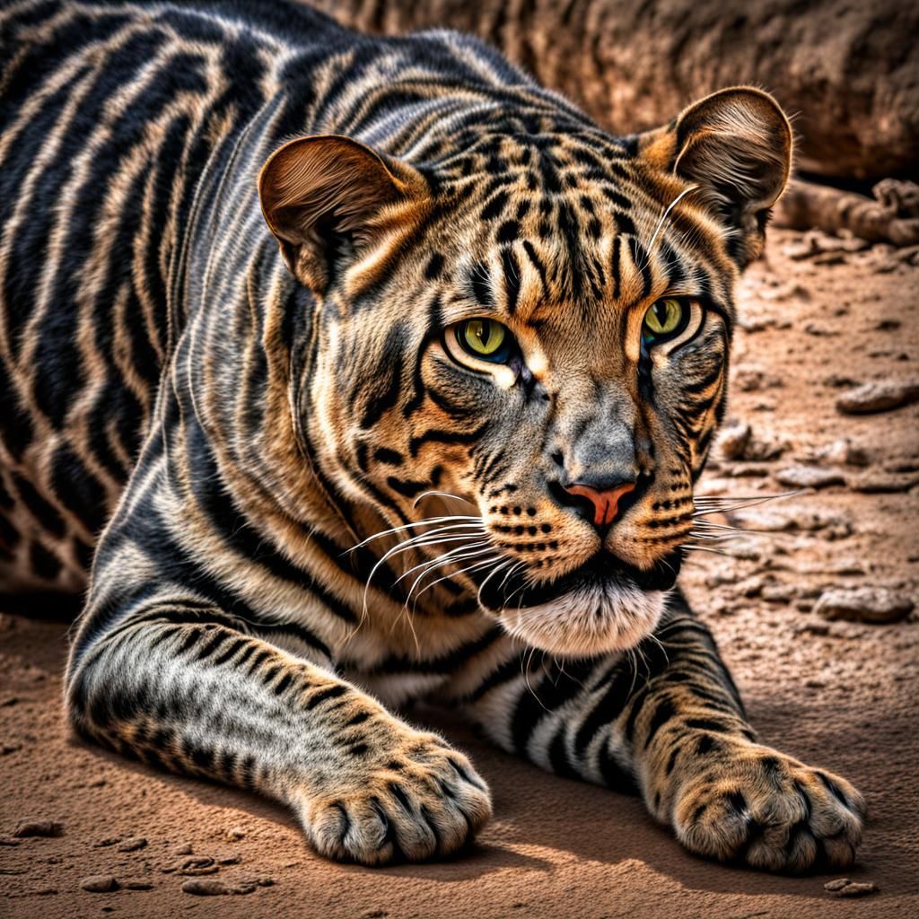 Cat as Zimbabwe: Hyperrealistic 64 Megapixel Image