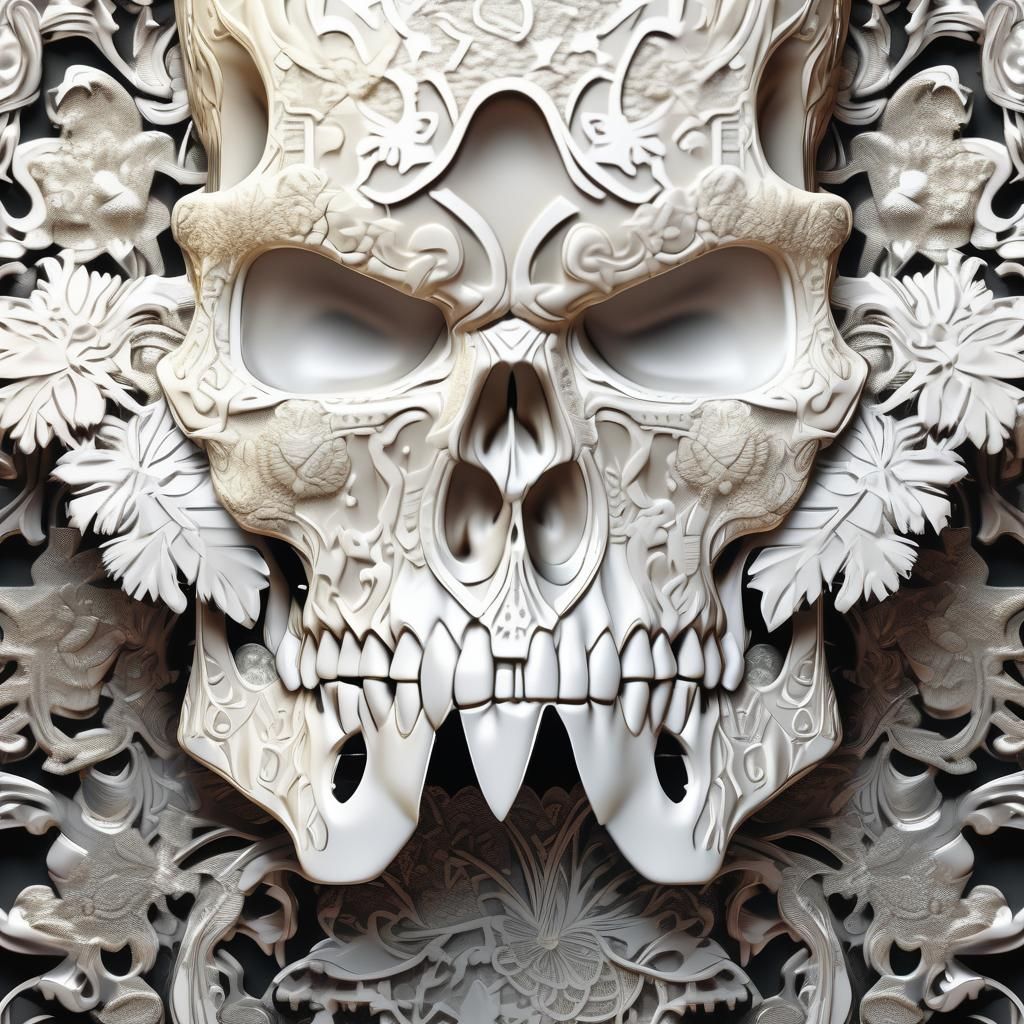 Hyperrealistic Skull Beauty in High Definition