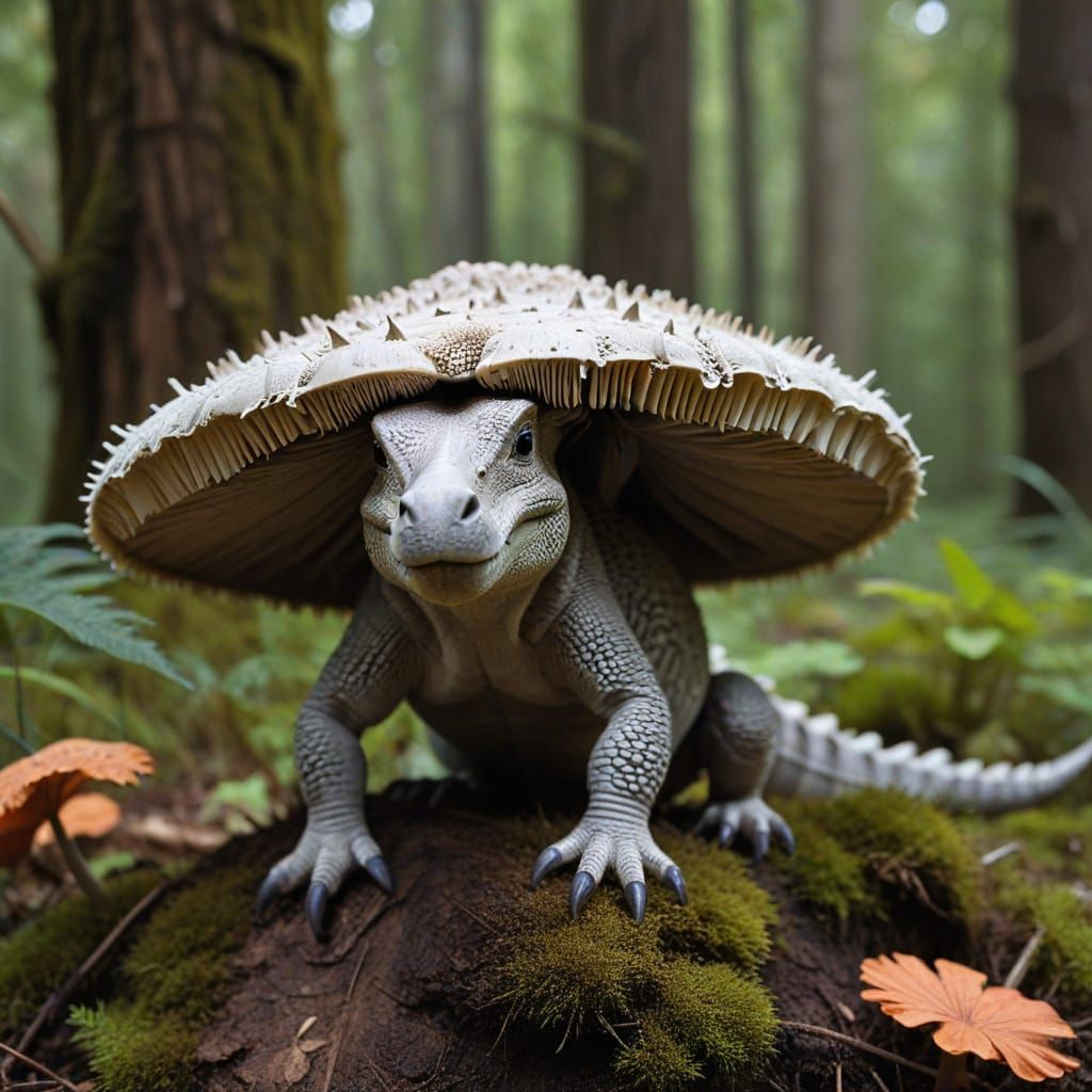 Donkey Crocodile Mushroom Hybrid Creature