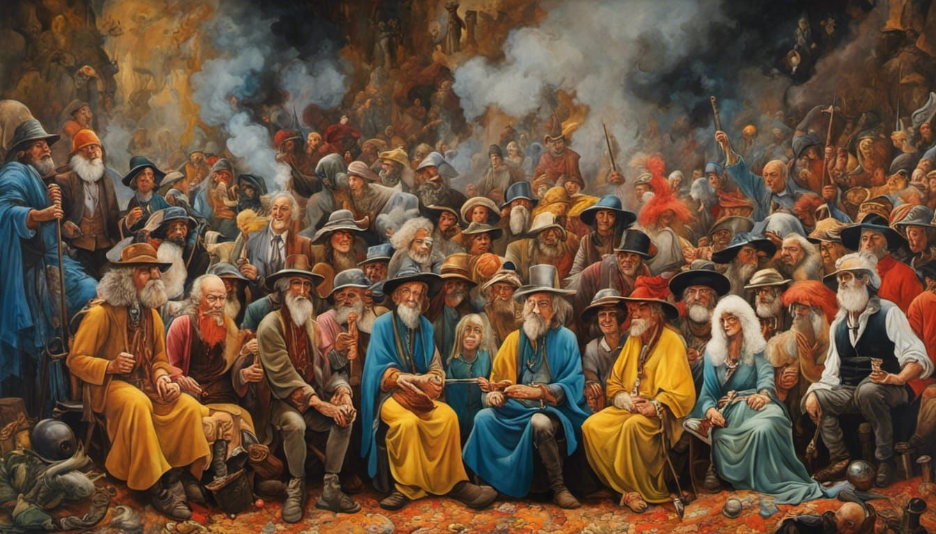 Eerie Renaissance Class Reunion in Vibrant Color