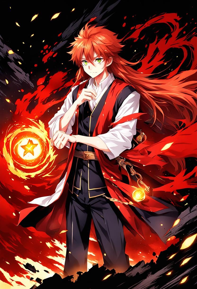 Red-Haired Wizard in Ash: Anime Key Visual