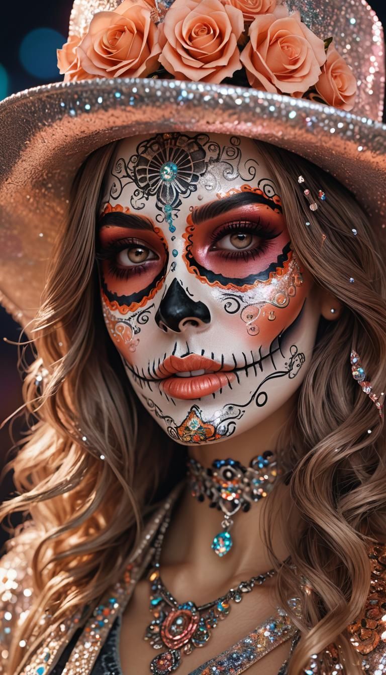 Surreal Dia de los Muertos Beauty in Ultra HD, HDR, and Irid...