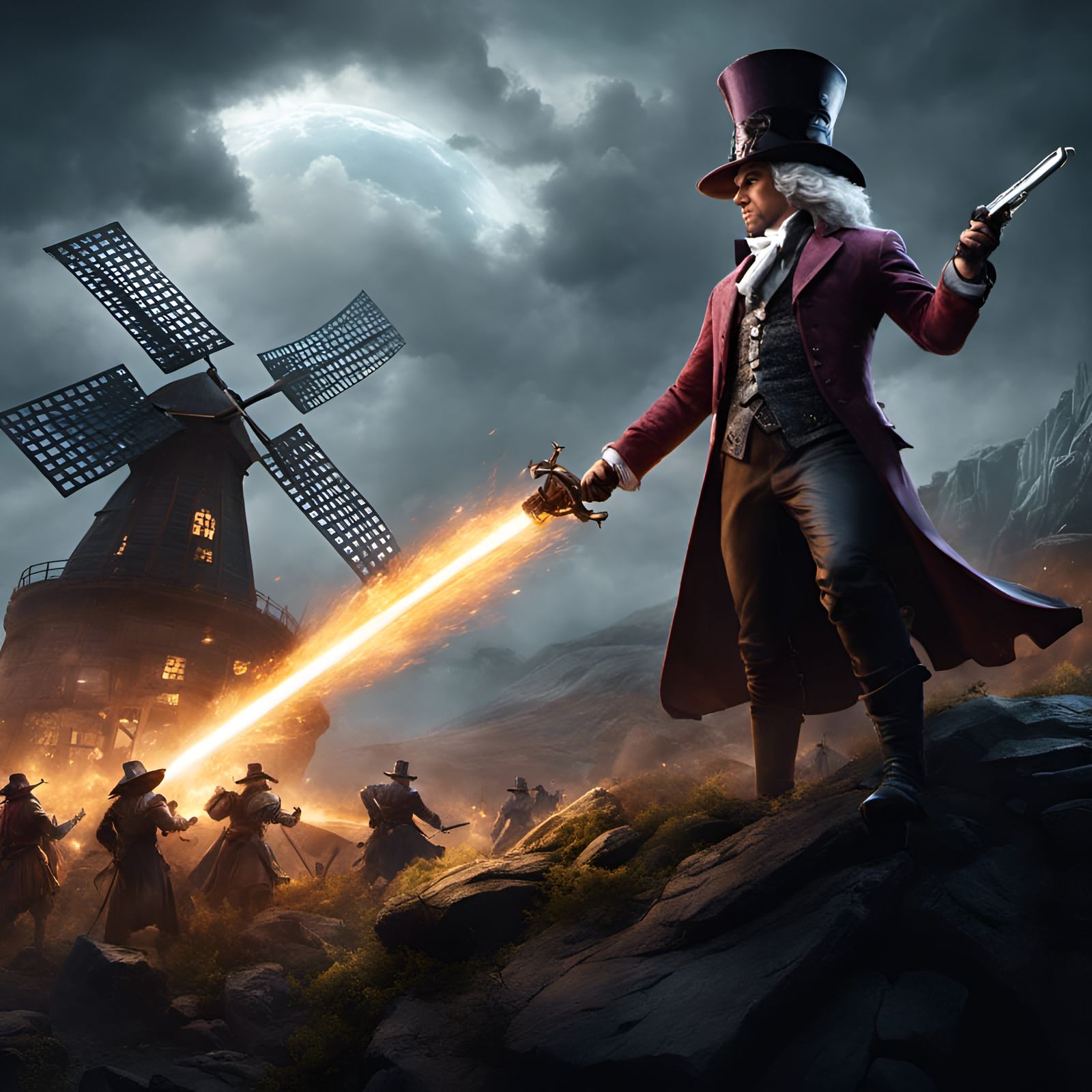 Mad Hatter's Epic Battle Against Obsidian Windmill