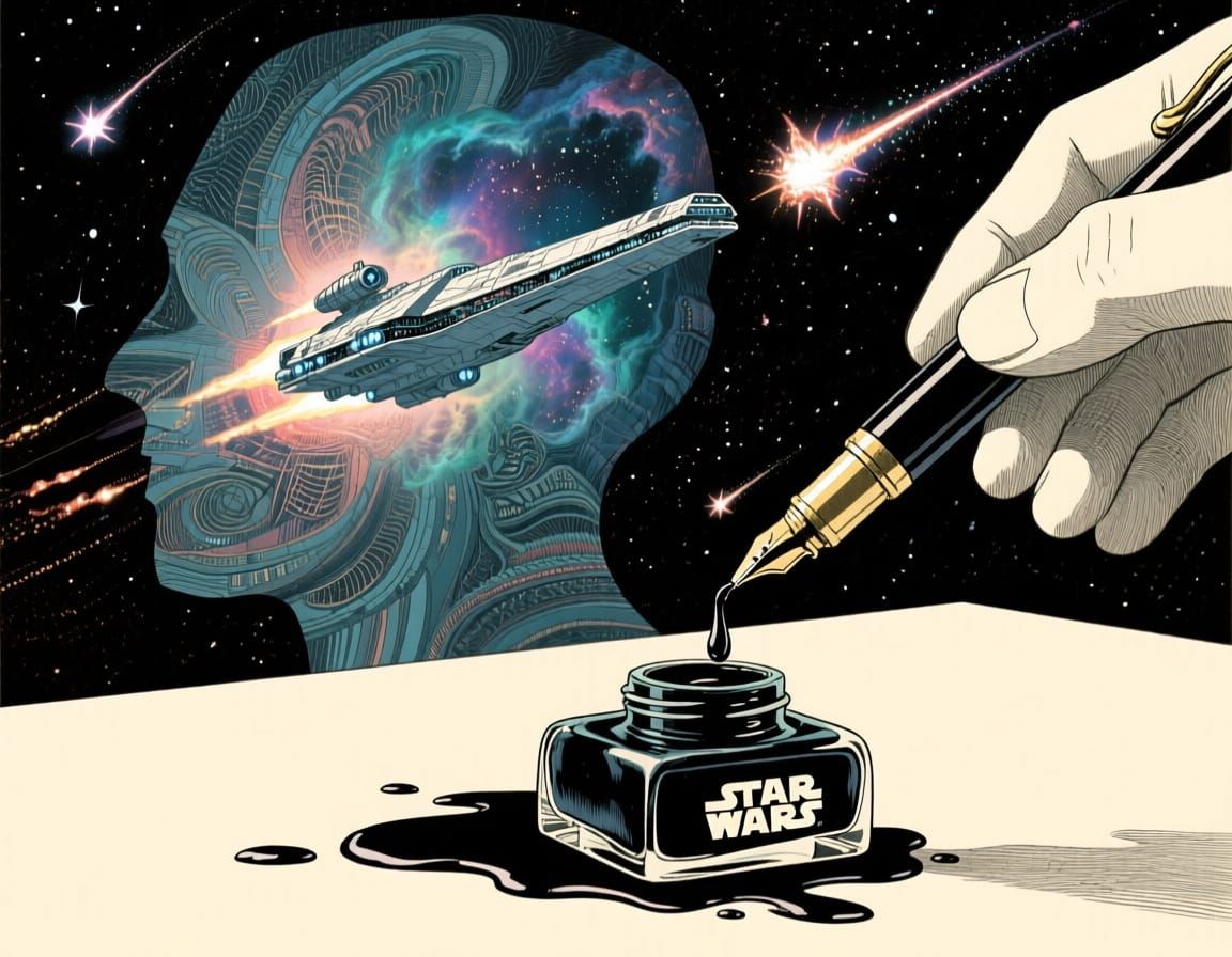 Star Wars Spaceship Reveals Itself in Ink