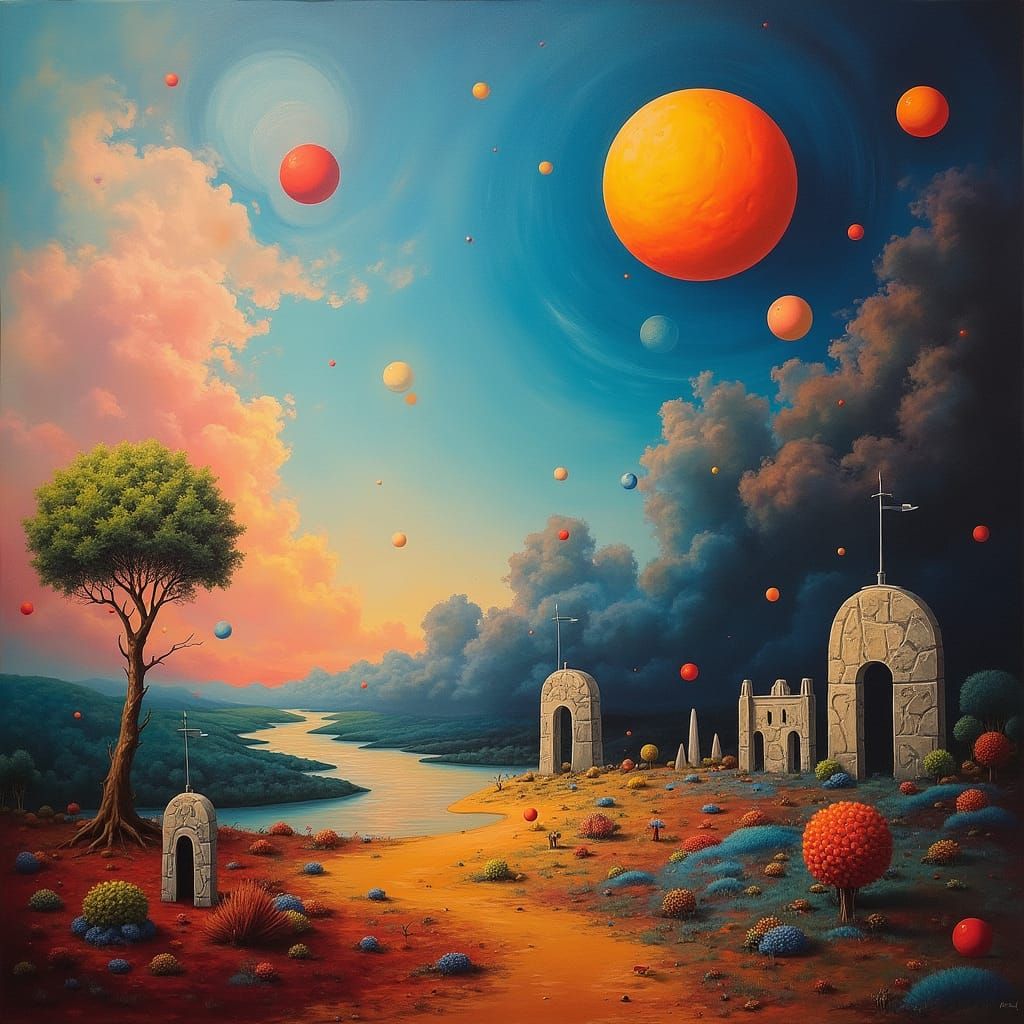Dreamlike Surrealism in Vibrant Colors
