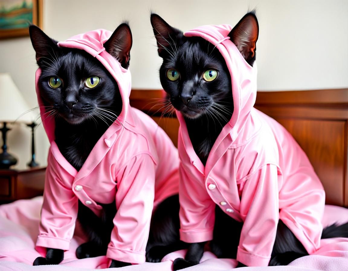 Black Cats in Pink Pajamas