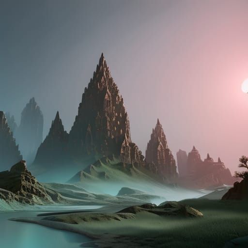 Crystal Pancake Towers: Fantasy Concept Art